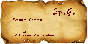 Szász Gitta névjegykártya